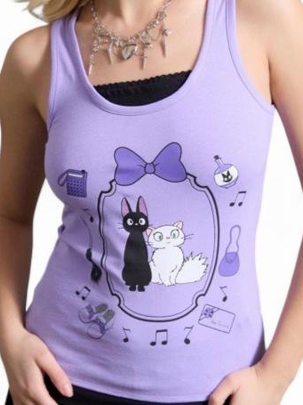 Studio Ghibli Kiki's Delivery Service Cats
Layered Girls Tank Top Size M BNWT